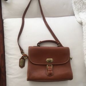 Vintage Liz Claiborne cadet clutch brown leather